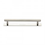 M Marcus Heritage Brass Hexagonal Design Cabinet Pull with Plate 160mm Centre to Centre